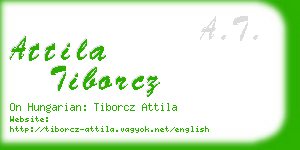 attila tiborcz business card
